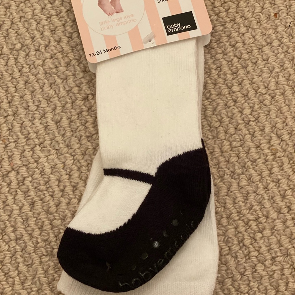 Baby Emporio fashion girls tights- 12-24month, Mary Jane shoe design